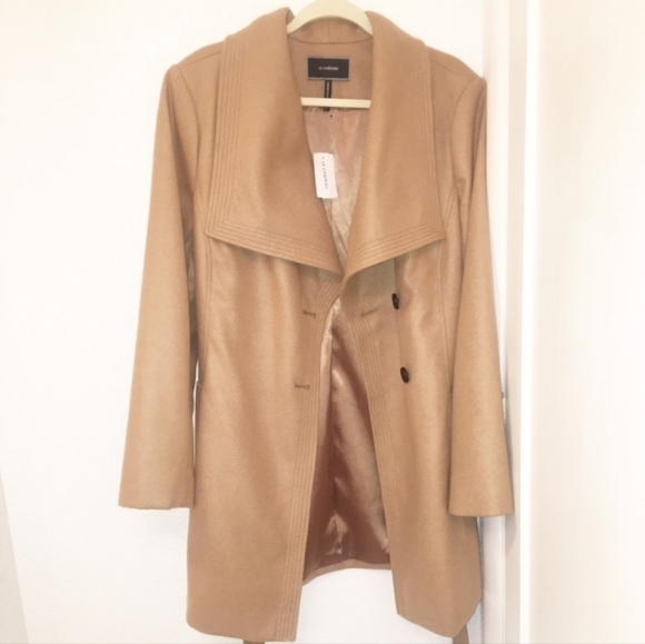 NWT Le Château Camel Pea coat XXL - Picture 3 of 7